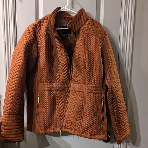 NWT Burnished Pecan QUILTED JACKET WITH SIDE STRETCH XL - Picture 7 of 11